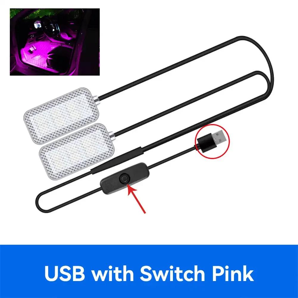 12 В/5 В окружающее настроение ног USB светодиодная подсветка автомобиля атмосферное освещение с прикуривателем USB полосы лампы автомобильные аксессуары