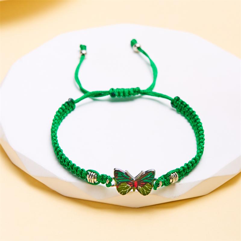 

Handmade Butterfly Woven Bracelet for Women Girls Dainty Bohemian Butterfly Adjustable Braided Rope Chain Party Jewelry Gift