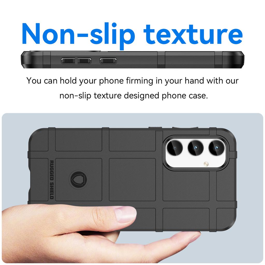 For Samsung Galaxy A35 5G TPU Phone Case Shockproof Cell Phone Cover with Square Grid Texture