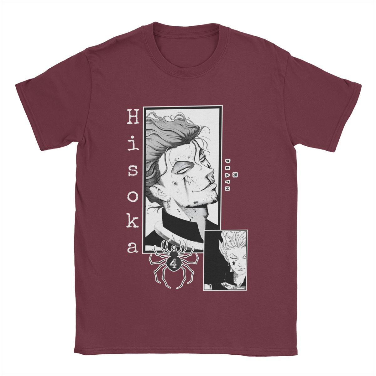 

Мужские футболки Hisoka HXH Anime Funny Pure Cotton Tees Футболки с коротким рукавом Футболки с круглым вырезом Одежда Подарок XXXXXL