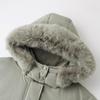 Chuyu Women's Three-Proof 90% Down Mid-Length Hooded Jacket with Fox Fur Collar