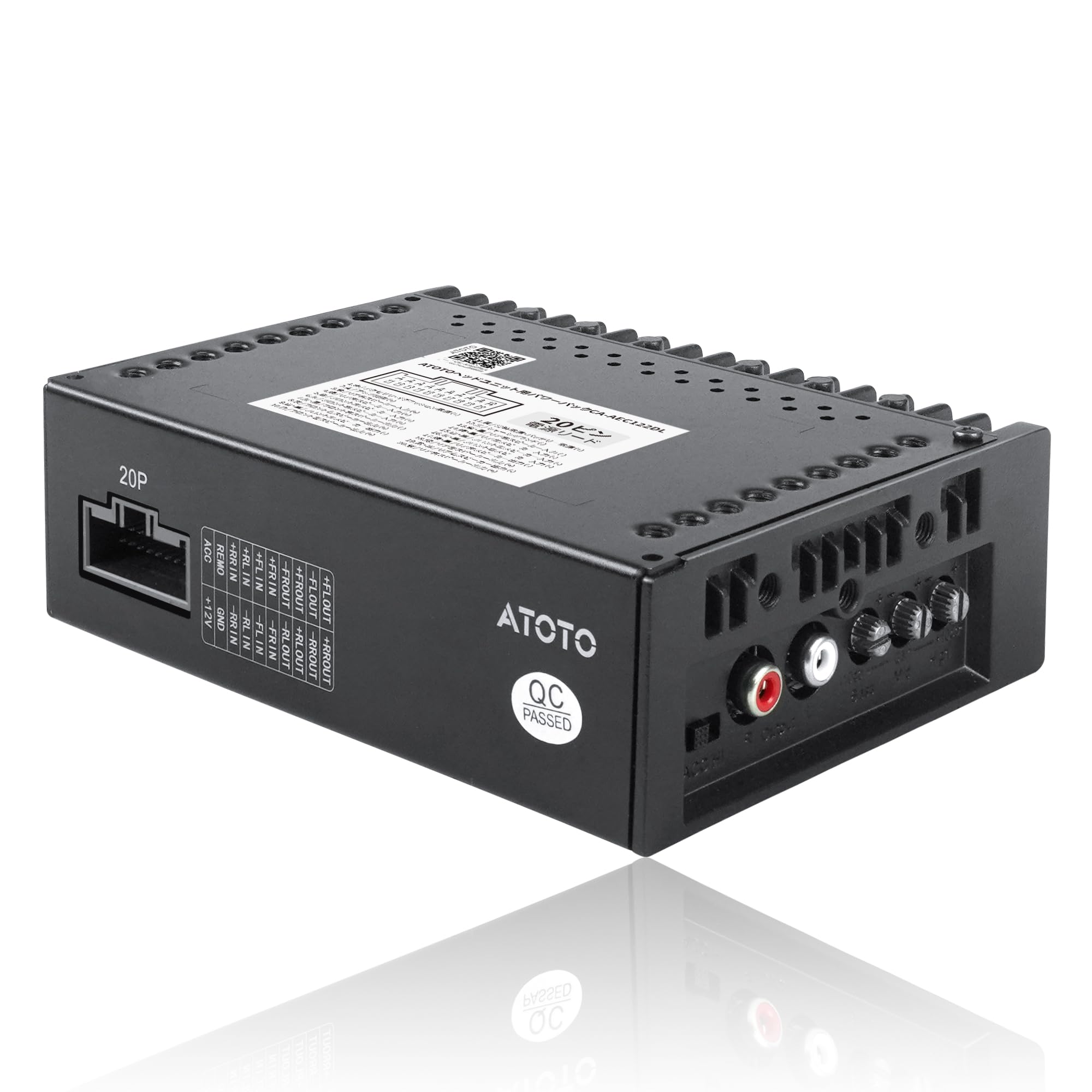 

ATOTOZONE Compact Car Amplifier with Power Class TI 4 RMS Customizable Compatible with Select ATOTOZONE Car Stereos CA-AEC122DL 6.5ft/2m Cable, D,