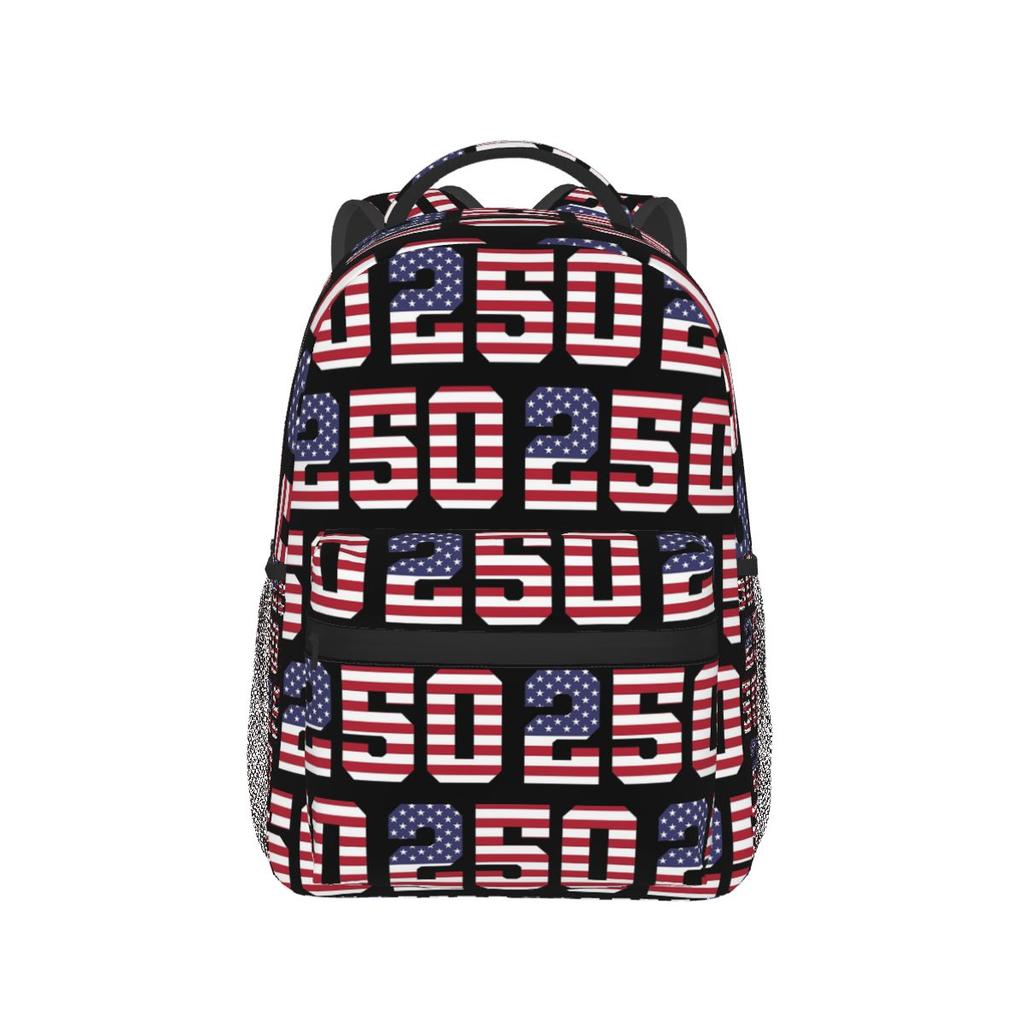 USA 250. Jubiläum 1776-2026 Amerikanische Flagge Rucksack Schüler Jungen Mädchen Schultasche Kinder Schultasche Umhängetasche für Männer Frauen