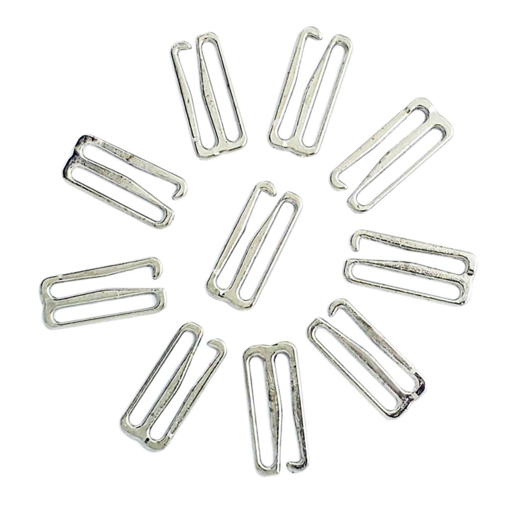 100 Alloy Bra Strap Adjustment Sliders 8 Shape Buckle Sewing Fastener Clips for Undergarment Bikini and Lingerie Accessories