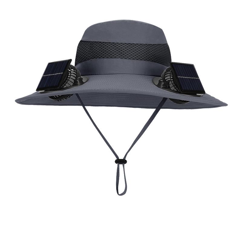 Solar Fan Hat Portable Sun Cap Summer hat USB Rechargeable Single/Dual Cooling Fan Fishing Hat Fisherman Hiking Mountaineering