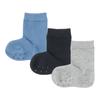 MUJI Baby Socks of Unisex Baby DAM44A5A Sizes Right-Angle (Set 3) Blue, 11-15cm