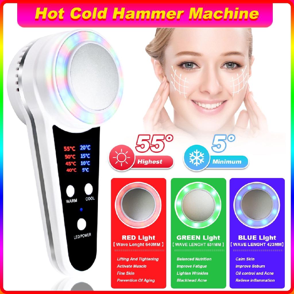 Hot Cold Hammer Cryotherapy Face Lifting Electric anti aging Skin Tightening Device Skin Rejuvenation Spa Facial Massager