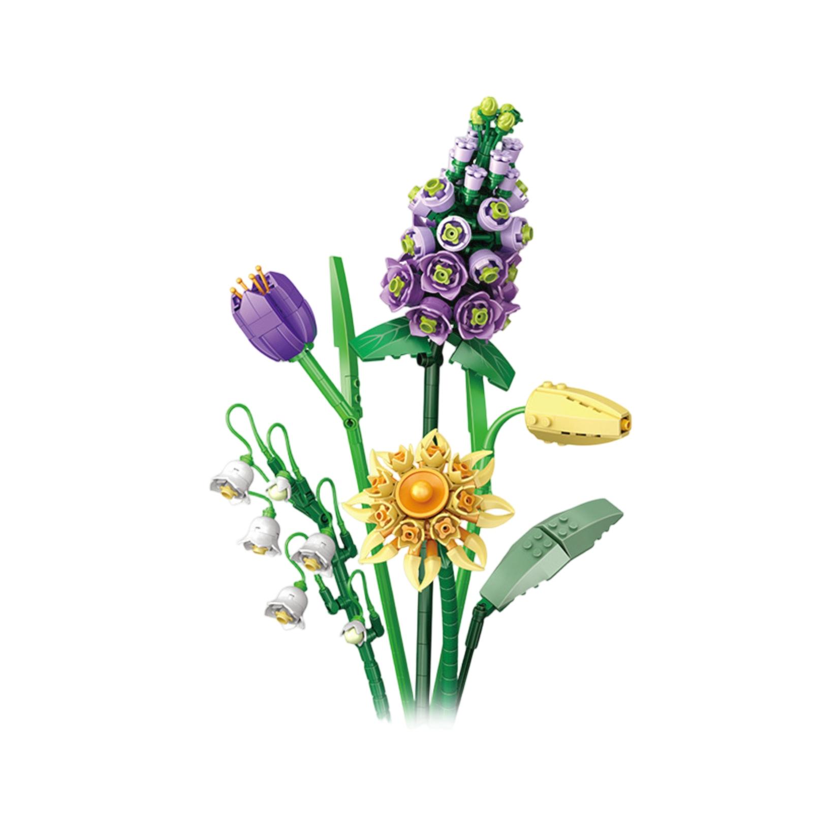 

Building Block Flower Small ParticleChildren S Assembly Diy Eternal Flower Girls Creative Toy Gift One Size