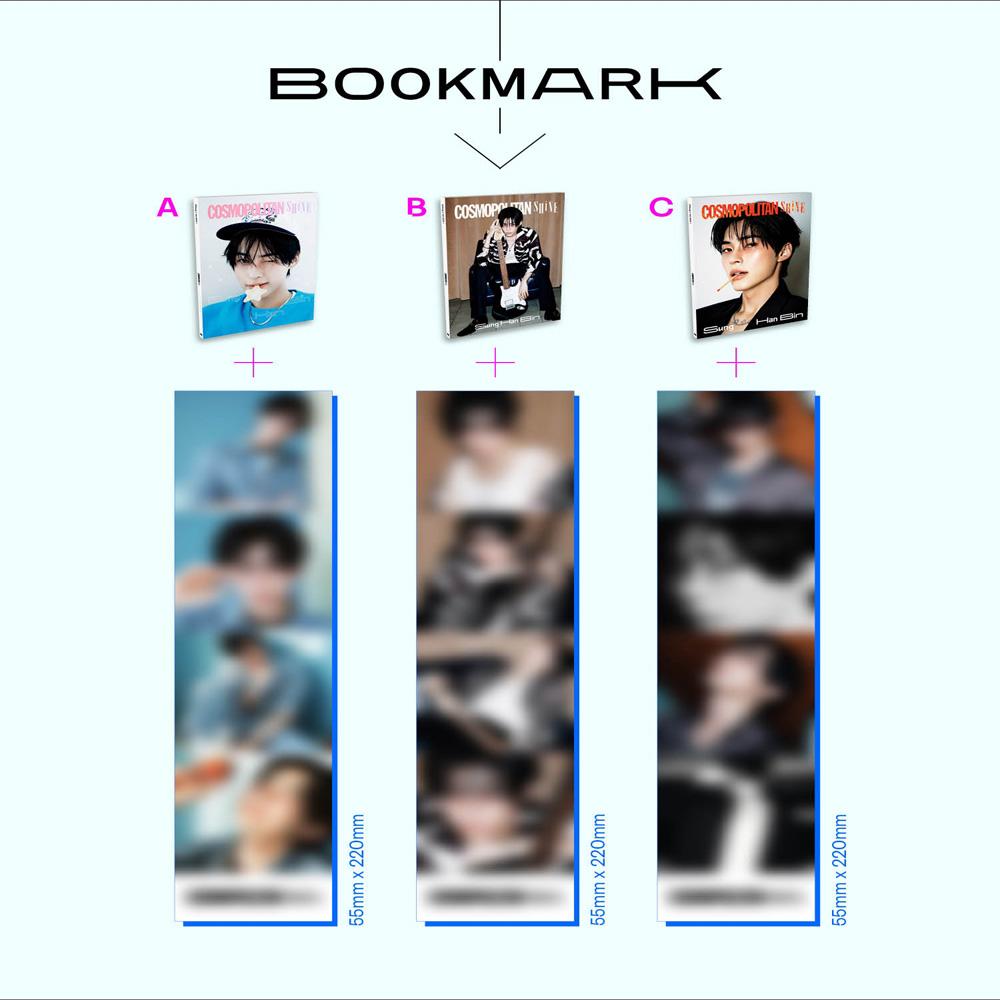 [Pre-Order] COSMOPOLITAN Korea SHINE Sung Hanbin Type A B C Photocard Bookmark Postcard Kpop Magazine Official Limited Collector New