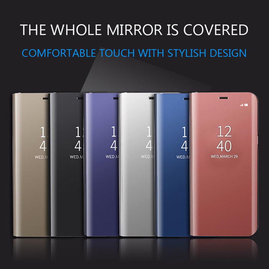 Flip Phone Stand Case For Samsung Galaxy A55 A15 A35 A25 A33 A34 A52S A14 A13 A53 A54 A36 A26 A56 A16 5G Mirror Kickstand Cover