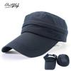 Sunscreen breathable dual-purpose empty top hat, men's and women's UV protection cap, cycling mountaineering hat, large brim.