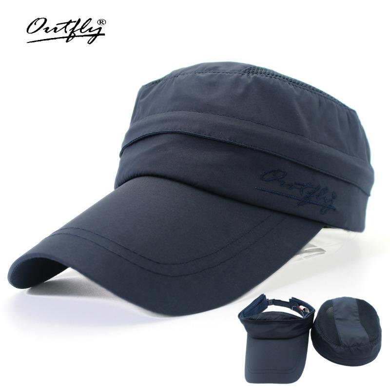 Sunscreen breathable dual-purpose empty top hat, men's and women's UV protection cap, cycling mountaineering hat, large brim.