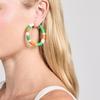 Summer Vacation Beach C-Shaped Ceramics Colorful Candy Color Exaggerated Earrings Earrings Female Niche Dopamine Earrings