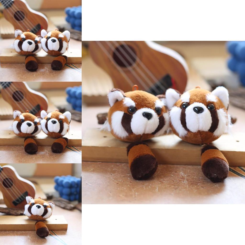 Cute Raccoon Plush Toy With Pp Cotton Filling For Backpack Decor