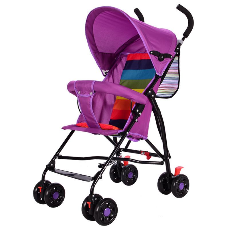 Stroller Ultra Kids Lightweight Foldable Convertible Seat One Button Rotation