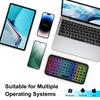 Mini Backlit RGB Bluetooth Keyboard for PC Tablet Laptop Rechargeable Wireless Bluetooth Keyboard