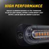 4X LED Flashing Strobe Light Grille Light Head Amber/White For Tow Truck Trailer
