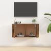 816629 vidaXL Wall-mounted TV Cabinet Smoked Oak 80x34.5x40 Cm