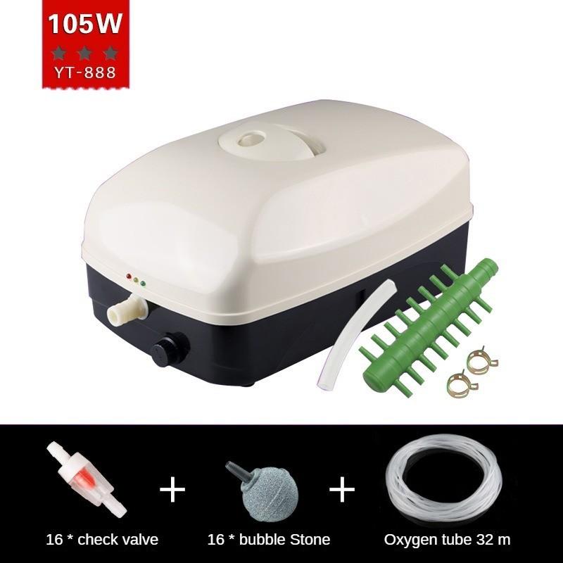 Vysoce výkonné akvarijní kyslíkové vzduchové čerpadlo Akvarijní střídavé/stejnosměrné dvouúčelové provzdušňovací čerpadlo Akvakultura Tichý kyslíkovač