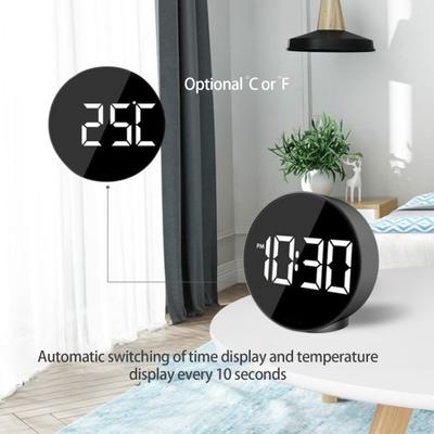 Desk Clock 12/24H Temperature Measurement Compact Mini LED Travel Electronic Home Decor