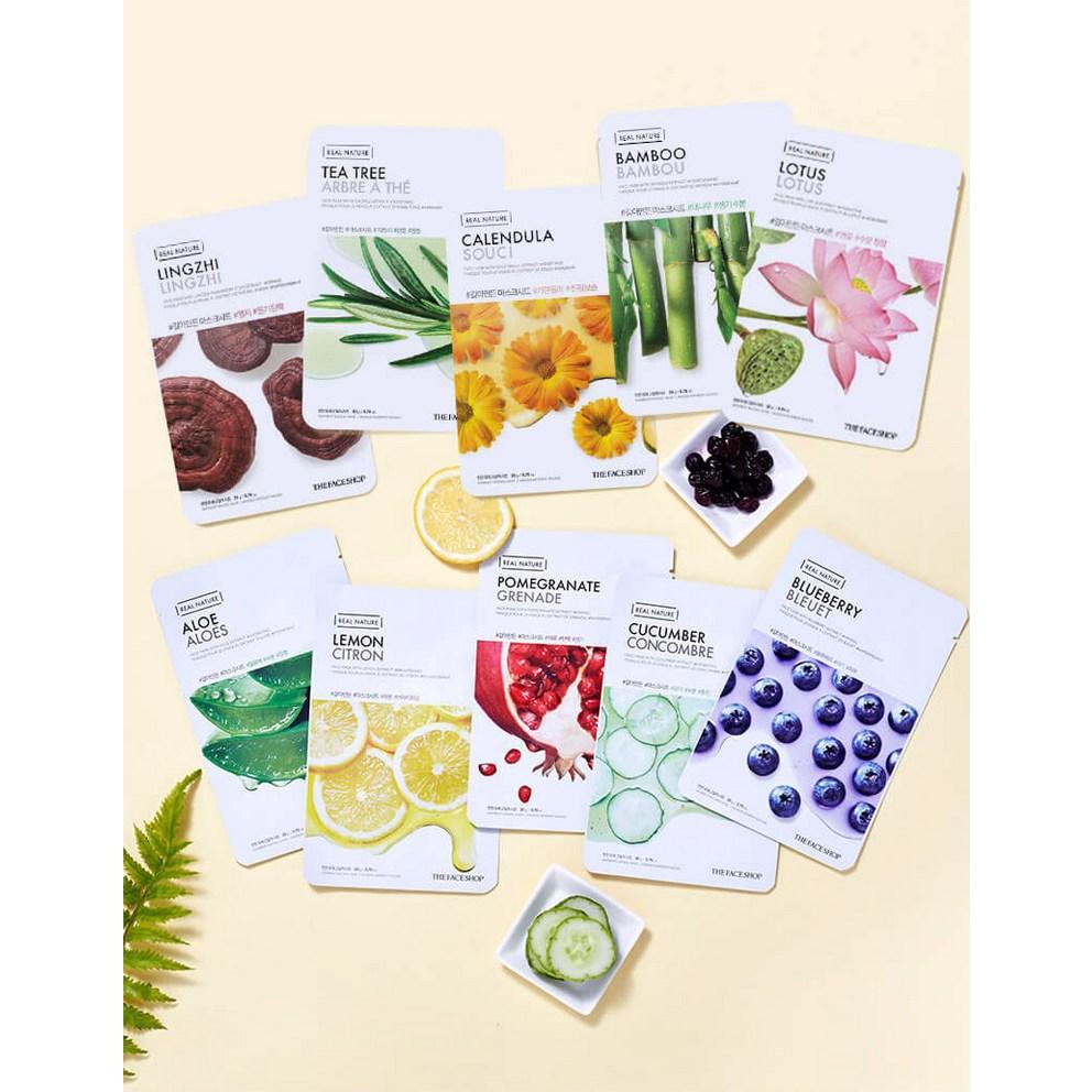 [THE FACE SHOP] Real Nature Mask Sheet - Pomegranate (20g x 1 sheet)