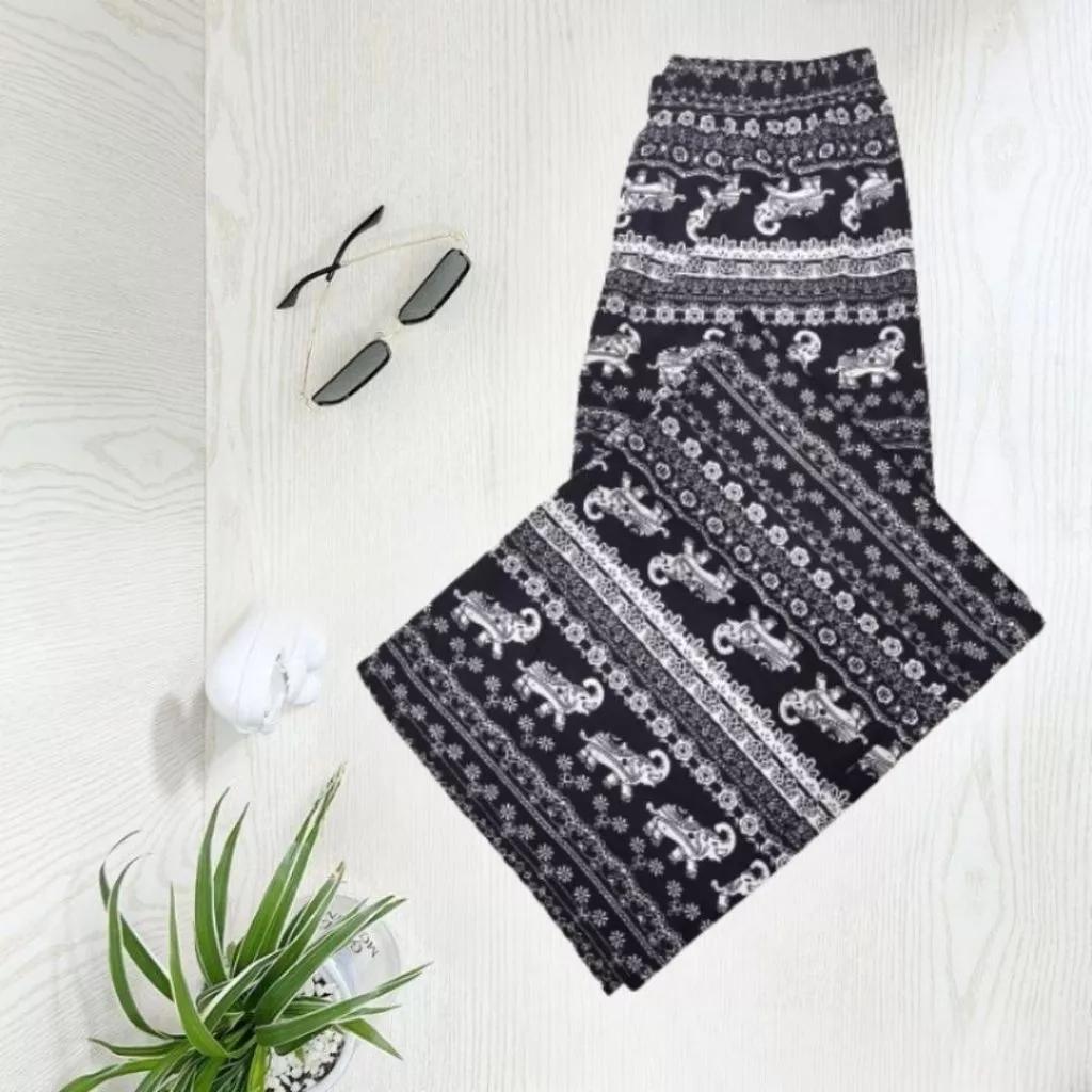 

Длинные брюки-слоны Регулируемая эластичная талия Свободные штанины Женские Мужские Унисекс Принт Таиланд Повседневная уличная одежда Пляжные Богемные Ретро Винтаж One Size