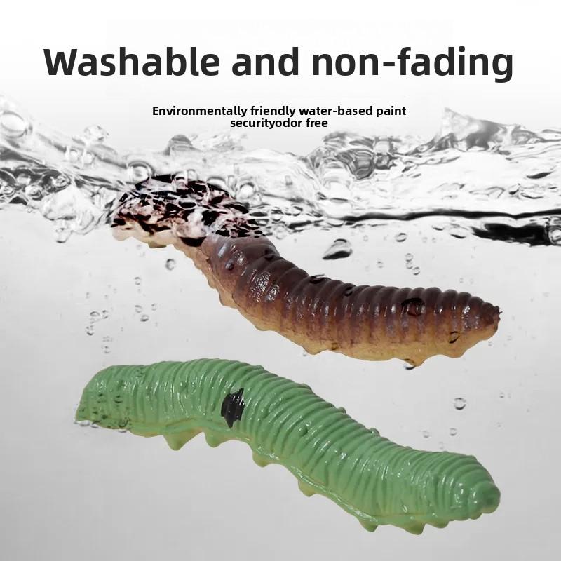 12pcs Insect Models Caterpillar Prank Animal Models Crawling Insects Action Characters Children's Educational Toys Prank Toys