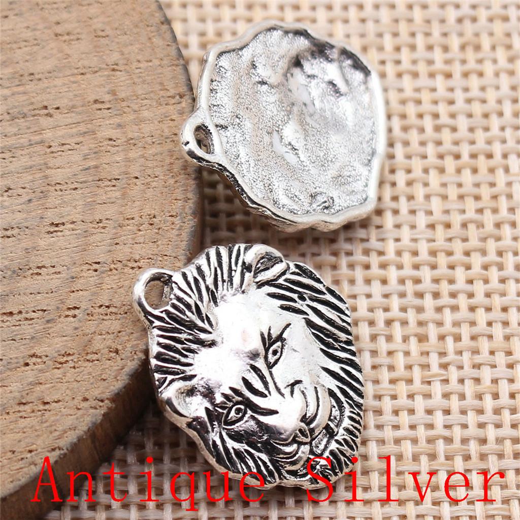 Tiger Lion Wolf Fox Charms Pendant For Bracelet Necklace Jewelry Making Craft Findings