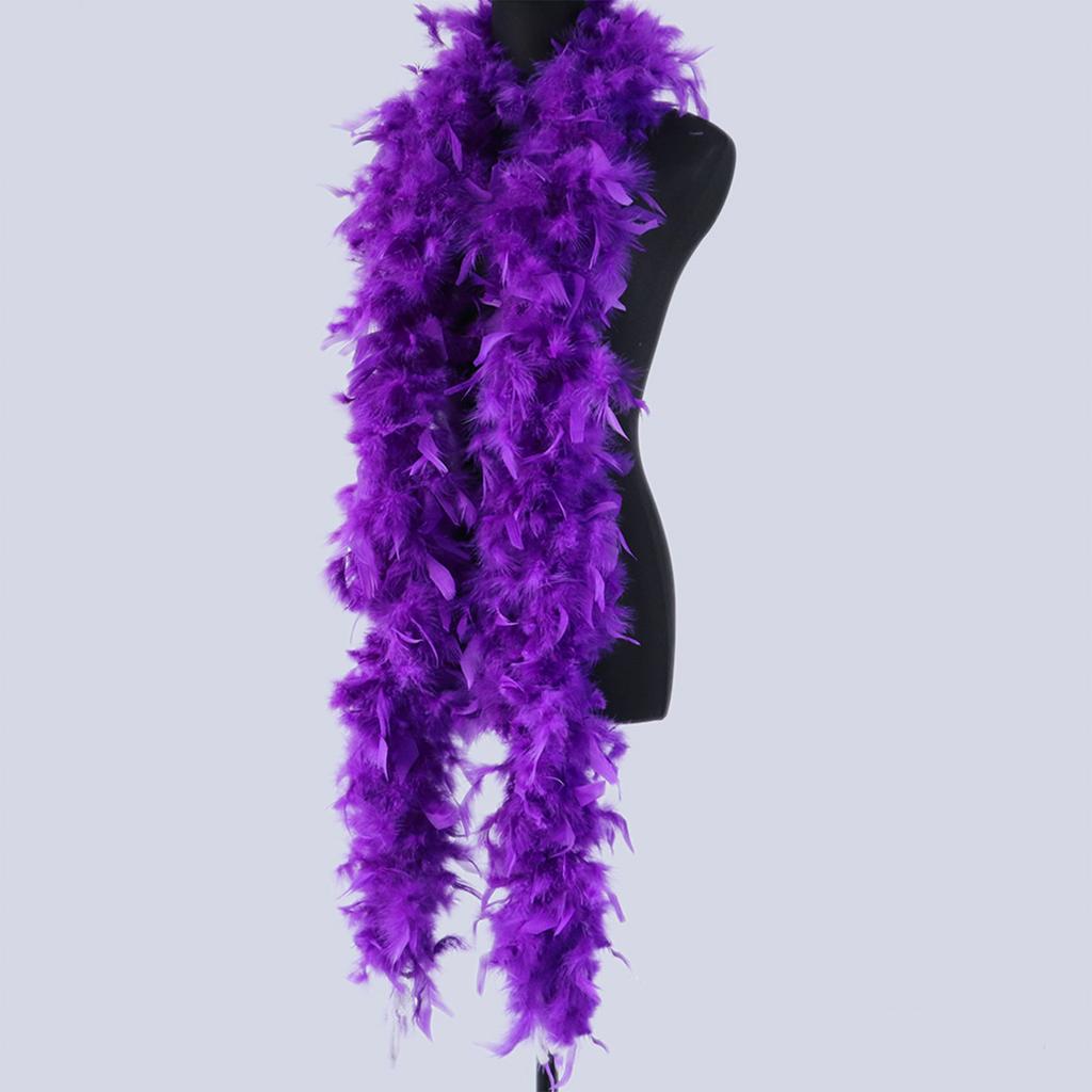 DIY 2m Puffy Turkey Feathers Boa Women's Carnival Neck Costume Accessory Professional Stage Performance Craft Ladies Fluffy Prop