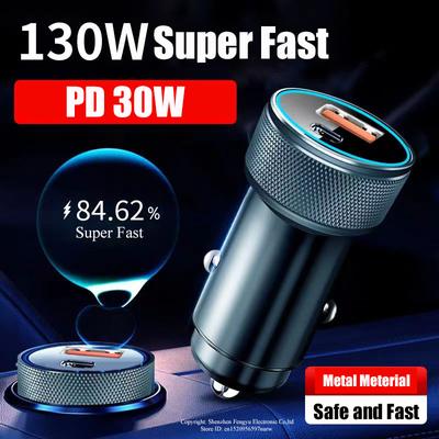 Pd 30w Metall Auto Ladegerät USB C 100w Super schnelles Laden mit Display für Iphone 14 Pro Max 13 12 11 Samsung Huawei Xiaomi