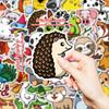 50 Cartoon Animal Graffiti Waterproof Decorative Stickers Kids Reward Stickers