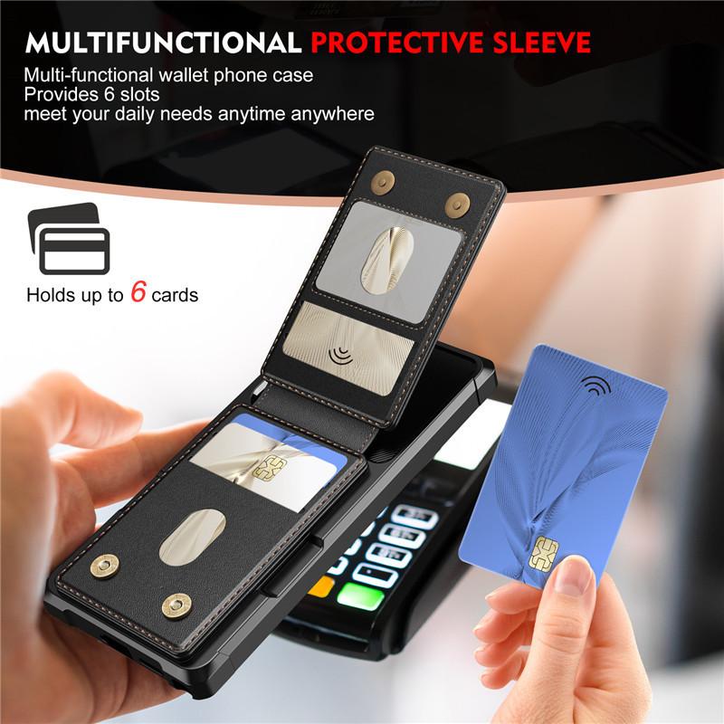 Samsung S25ultra plug-in card magnetic mobile phone case Galaxy A17 creative multi-function anti-drop protective case