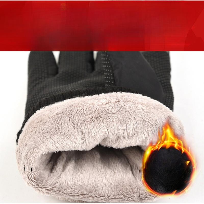 Down Cotton Gloves for Men and Women In Winter Warm Motorcycle Riding Waterproof Cold Proof Plus Velvet Thickened Outdoor Ski Gloves