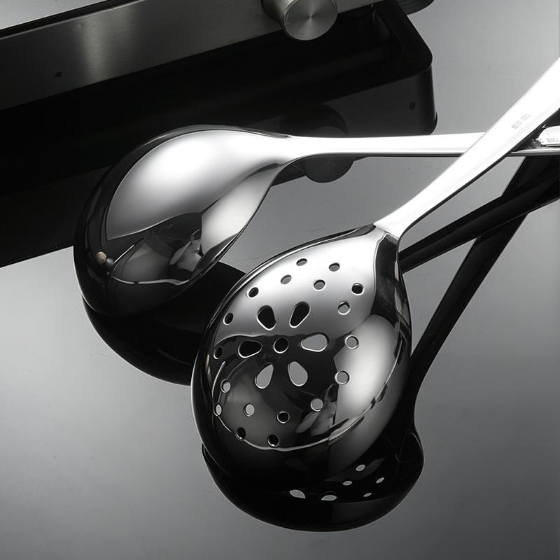 316L Stainless Steel Soup Ladle - Household Hot Pot & Serving Spoon, Long Handle with Large Round Head
