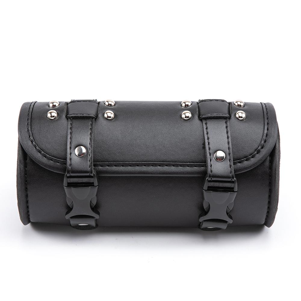 Borsa A Rotolo Porta Attrezzi In Pelle Nera Con Cinghie - Foto 9