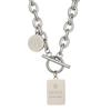 Titanium Elegant Womens Steel Necklace With Eyecatching Letter Pendant And Cross Design