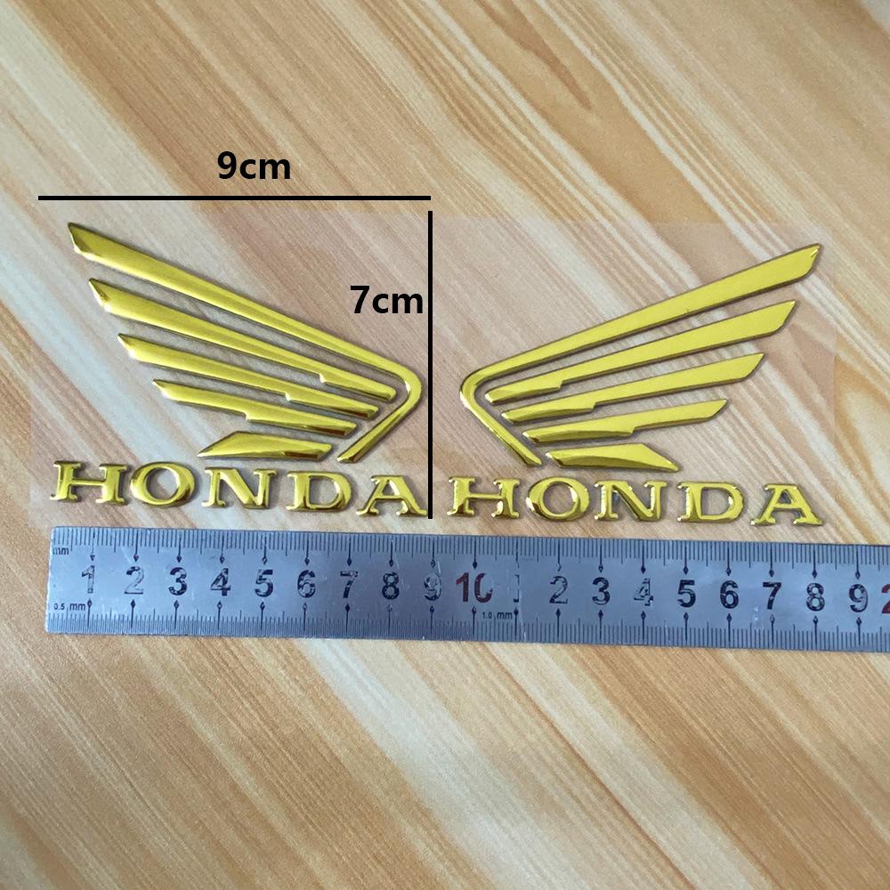 Autocollant Métal Logo Gravé au Laser Réservoir de Carburant Moto Honda