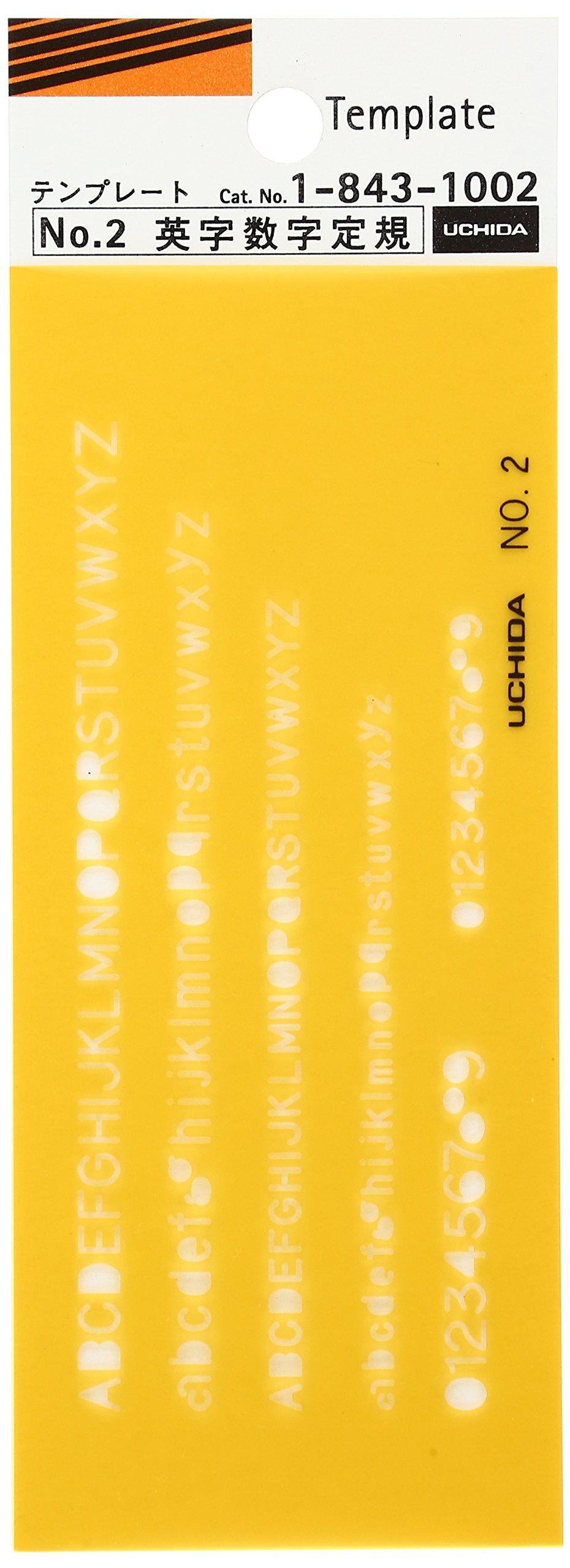 

Uchida Template Ruler No.2 Alphabet/Numeric 1-843-1002