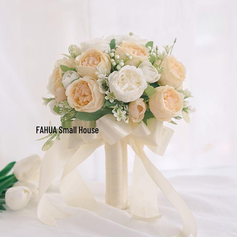 

Tulip Wedding Bouquet Prop for Marriage Certificate and Photos