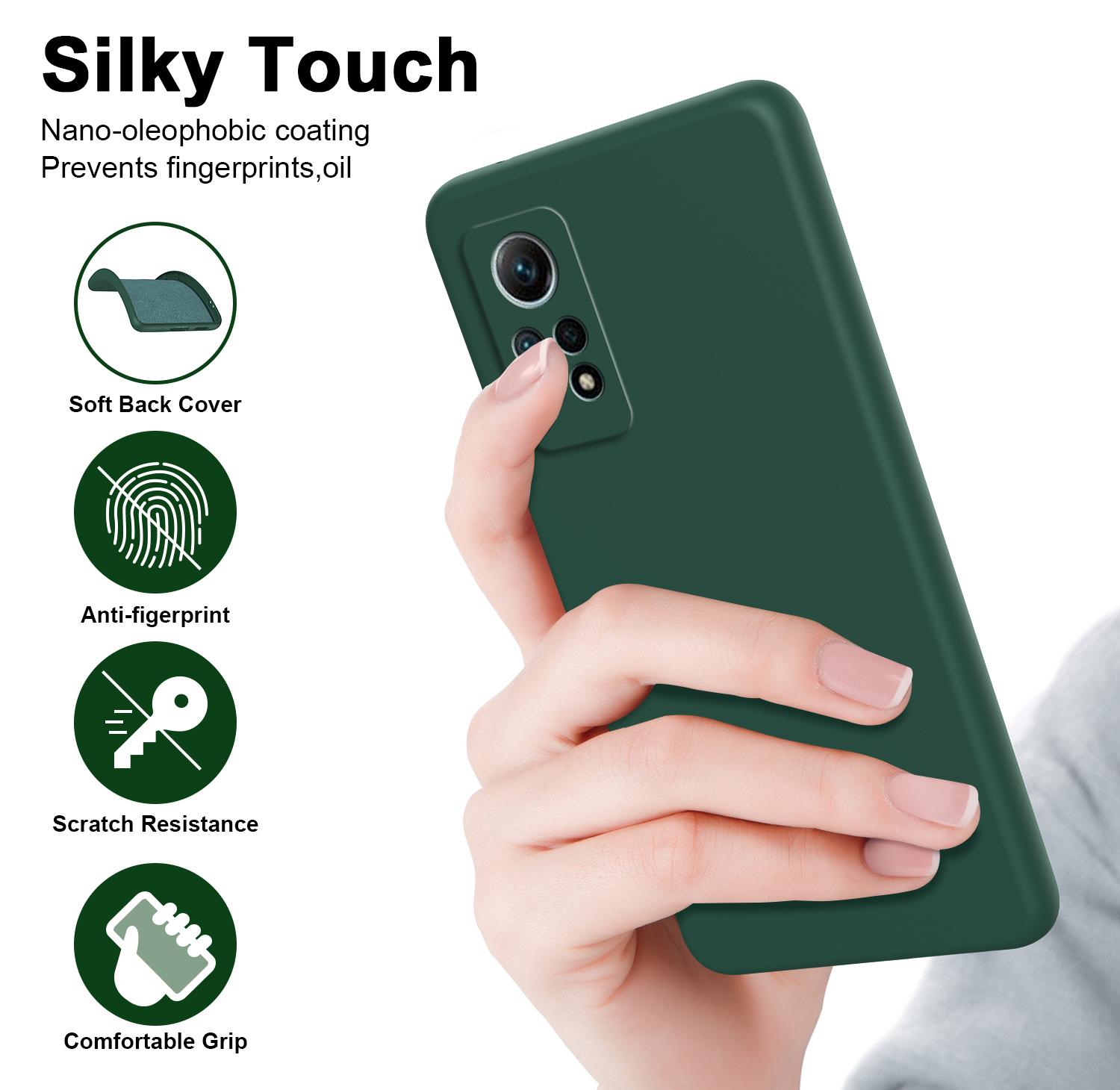 

For Xiaomi Redmi Note 12 Pro 4G Fiber Lining TPU Phone Case 2.2mm Thickness Rubberized Phone Cover Black
