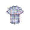 Polo Ralph Lauren Color Block Plaid Logo Embroidered Button-Down Short Sleeve Shirt Kids shirts Multicolor CWPOWOVY6820481-999