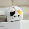 Block Cat Square Cat Plush Keychain Soft Fluffy Calico Cat Plush Toy Orange Cat Stuffed Animal Kitten Plush Doll Keyring