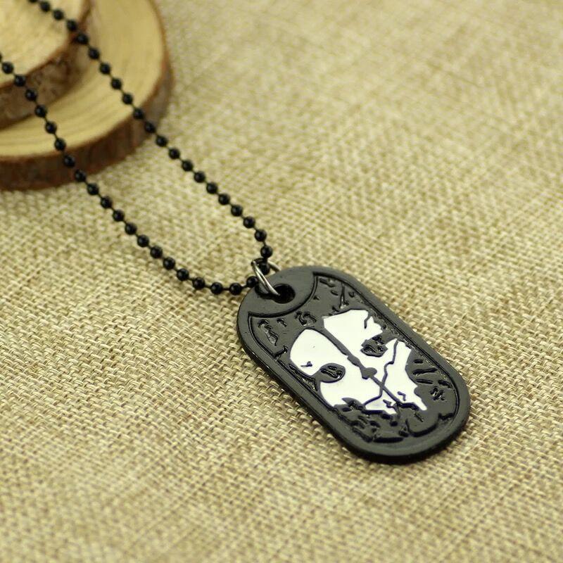 Skull Long Brand Pendant Fashion Exaggerated Punk Style Military Necklace Punk Necklace 60CM