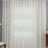 1pc Luxurious Modern Romantic European-Style Jacquard Yarn Curtain - Soft, Sheer, and Breathable Fabric for Bedroom and Living Room Home Decor