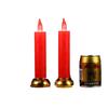 Red LED Battery-Operated Candle for Buddha Offering and God of Wealth Ornament