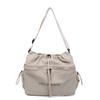 Large-capacity messenger bag women's new light and lazy simple commuter drawstring bundle tote bag casual shoulder bag