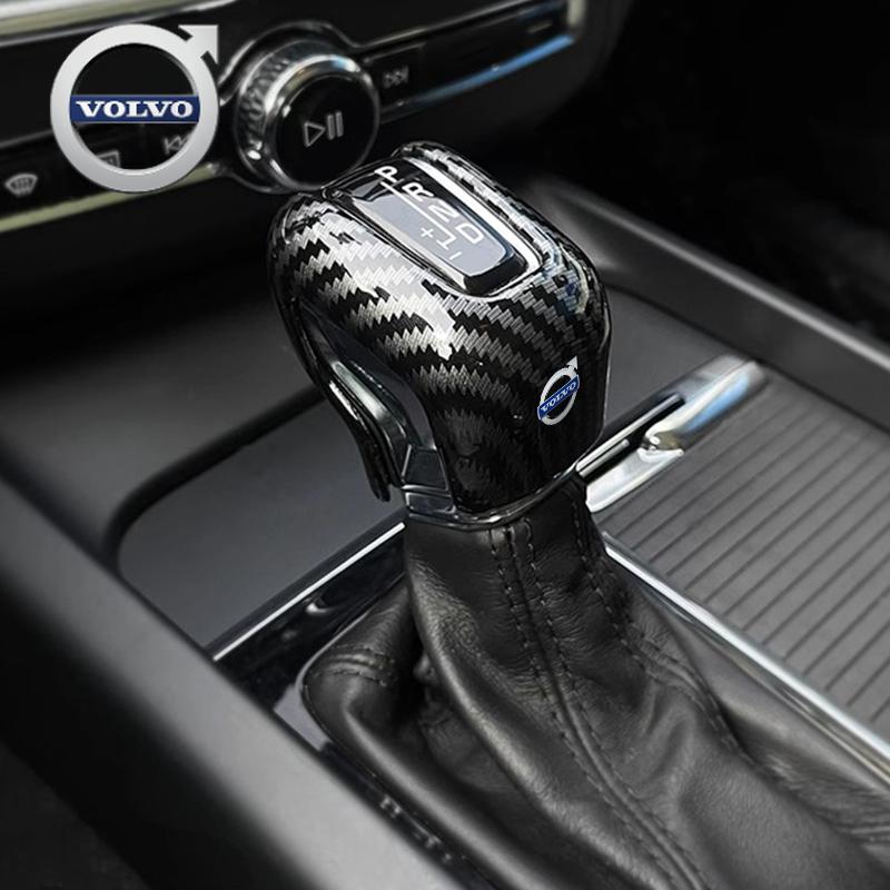 For Volvo Carbon Fiber Gear Shift Handle Cover Decoration Accessories For Volvo XC90 V90 V60 XC60 V40 EC40 EX40 S80 S60 S90 C40
