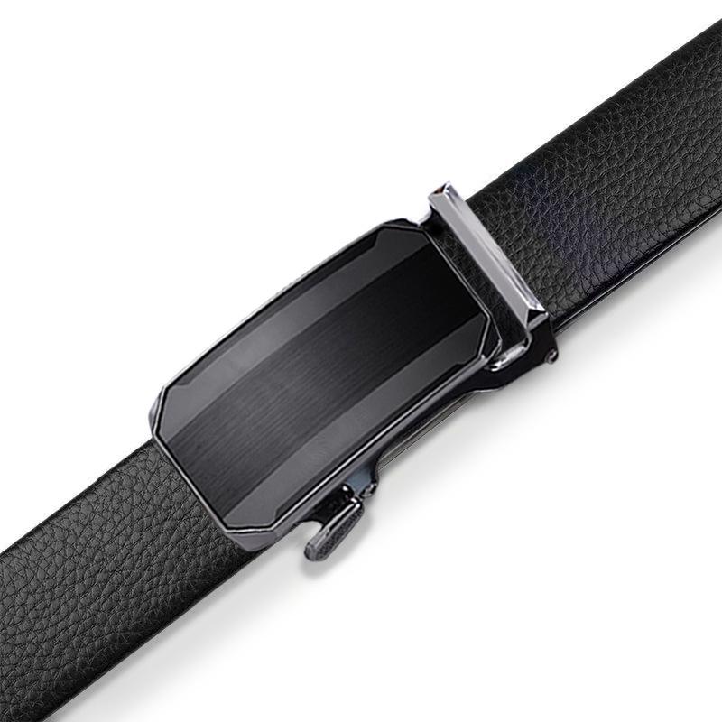 Automatic Buckle Belt for Men's Head Layer Cowhide Belt for Men's Suit Belt Casual Business Belt