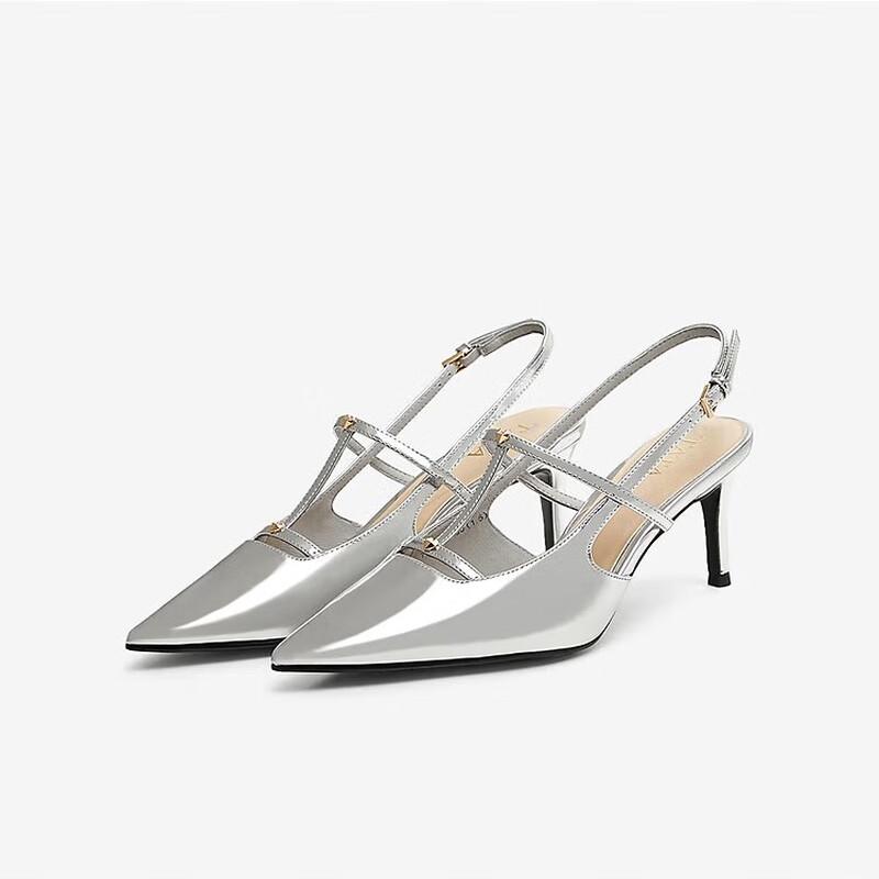 TATA Damskie Codzienne Sandały na Wysokim Obcasie z Odkrytymi Palcami 7F901AH5