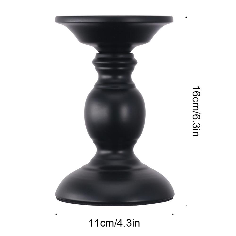 Iron Matte Black Metal Black Candlestick Holders Home Decorations Wedding Gift  Dining/Living Room
